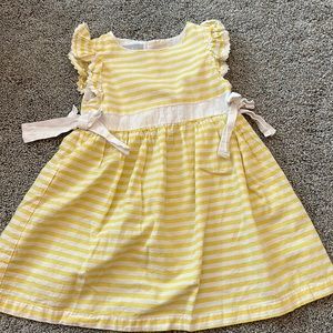 Lil Cactus 2T yellow and white striped dress